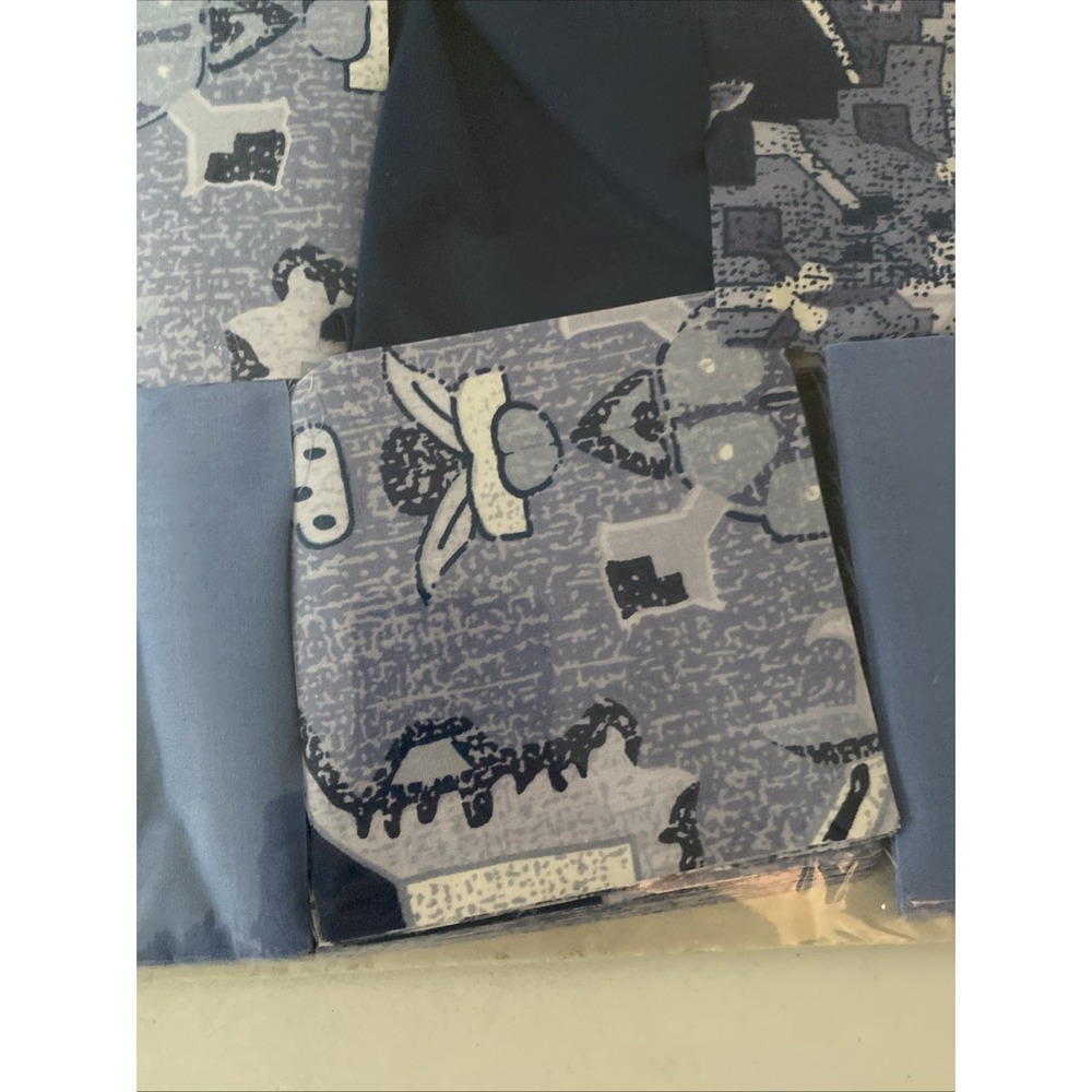 Craft Quilt Blocks, " Country Patchwork, Perfect Quilt Pieces, 60x72" Kit Blue - Picture 2 of 10